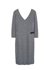 Plus Size V-neck Acrylic/Cotton/Leather/Polyester/Wool Slit Applique 3/4 Sleeves  Dress
