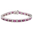 14K White Gold Ruby and Diamond Bracelet
