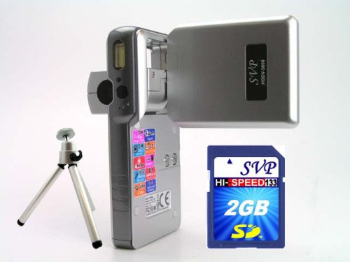 SVP HDDV-3000 12MP Max. 6-in-1 Multi-Functional Camcorder with Rare Huge Flip LCD! (2GB High Speed SD Card & Tripod Included)