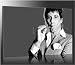 THINKING ABOUT 100x60cm (lg-030b) - Scarface Al Pacino Pop Art Bild auf Leinwand Poster - Digital Kunstdruck - Bild auf Keilrahmen: fertig zum Aufh&auml;ngen - VERSANDKOSTENFREI