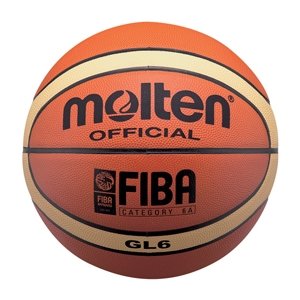Molten GL6 Official FIBA Olympic Leather Indoor 28.5 Intermediate Basketball by