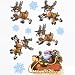 Santa's Sleigh Window Clings