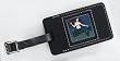 Mermaid Brunette Leather Luggage Tag