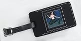 Mermaid Brunette Leather Luggage Tag