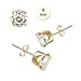 14K Yellow Gold Stud Earring Aprx .50 Carat Total Weight, 4mm Each Round Simulated Diamond Earring. Set on High Quality Stamping Setting & Friction Style Post