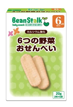 ビンスタークスノー　6つの野菜おせんべい　20g