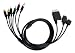 Triple Universal Component Cable for Wii, Playstation and Xbox 360 (connects all 3 with one set of cables)