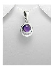 Amethyst Pendant Necklace In 92.5 Sterling Silver