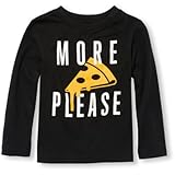 THE CHILDREN'S PLACE(ザ・チルドレンズプレイス) ロングスリーブグラフィックティ ブラック トップス長袖Tシャツ 3歳【並行輸入】