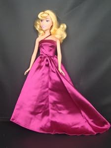 Rose Evening Gown with One Strap Limited Edition Made to Fit the Barbie Doll