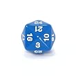 Koplow Opaque 24 Sided Dice, Blue with White