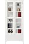 Six shelf Bookcase With Glass Doors Hawthorne, SIX-SHELF, WHITE