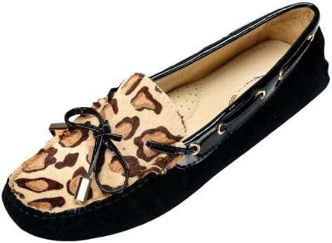 YUAN-MAI Latest Lady Classic Bowknot Slip-on loafer Flats Boat shoes Brown 34EU