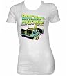 Back To The Future Neon White Burnout Juniors' T-shirt