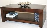 Homescapes Dakota Rectangular Coffee Table with Storage Shelf 100% Mango Hard Wood (No Veneer) Hand Crafted Furniture