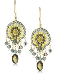 Miguel Ases Metallic Spinal Single Drop Earrings