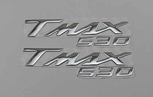 KODASKIN Motorcycle Emblem Raise TMAX 530 Sticker 3D decals for TMAX-530 2*pieces (Silver)