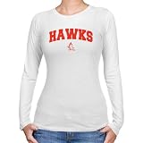 NCAA Hartford Hawks Ladies White Logo Arch Long Sleeve Slim Fit T-shirt