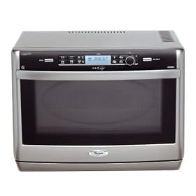 Whirlpool Jet Chef 31 Litre, Drop Down Door Microwave Full Combi with Forced Air, Grill, with Crisp and 6th Sense Steam Functions, Satina Mist (SS Look), 1000 W