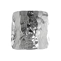 Sterling Silver Concave Hammered Ring