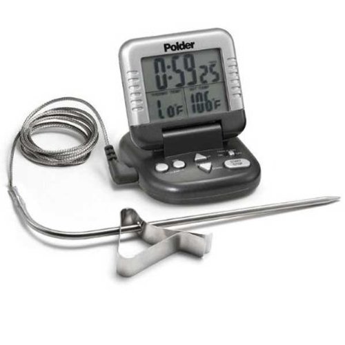 Polder Digital In-Oven Thermometer Timer - Graphite