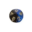 Chessex Gemini Opaque Black-Blue with gold d10 (#0-9) Dice