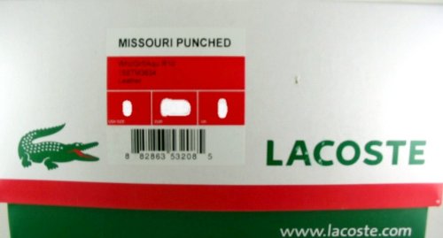 Lacoste Missouri Punched Mens Shoes White Gray Aqua Stealth