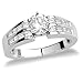 14k White Gold 6-Prong Round Diamond Engagement