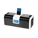 HoMedics Dock N Party Portable Alarm Clock - Black/ White