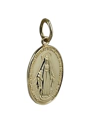 18ct Gold 16x11mm Miraculous medalion Pendant