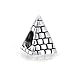 Traveler Vacation Tourism Landmark Egyptian Pyramid Charm Bead For Women For Teen Oxidized .925 Sterling Silver Fits European Bracelet