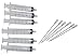 6 Syringes with Long Needles for refilling with Refillable Cartridges and Continuous Ink Supply System CISS