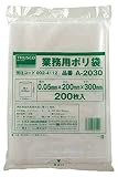 TRUSCO 小型ポリ袋 縦340X横230Xt0.05 200枚入 透明 A2334
