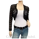 Plus Size Cropped Floral Lace Bolero Shrug