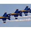 Blue Angels (3 in Formation) Art Poster Print - 11x17