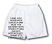 White Boxer Short with Long ago when men cursed and beat the ground with sticks it wa...