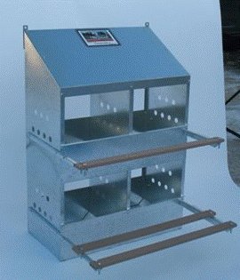 Galvanized Heavy Duty 4 Hole Poultry Nest Box