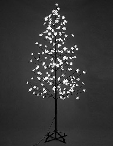 Lightshare 7FT 200LED Big Blossom Flower Tree Light,Clear Flower,White Light