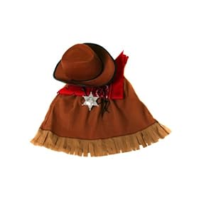  Basic Cowgirl Dressup Set - Skirt, Hat, Bandanna, Badge