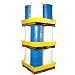 Dixie Poly BM-ES Polyethylene 4 Drum Econo-Stacker, 70 gallon Sump Capacity, 50" Length x 50" Width x 7" Height