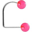 16 Gauge Pink Acrylic Ball Lippy Loop Labret