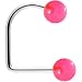 16 Gauge Pink Acrylic Ball Lippy Loop Labret
