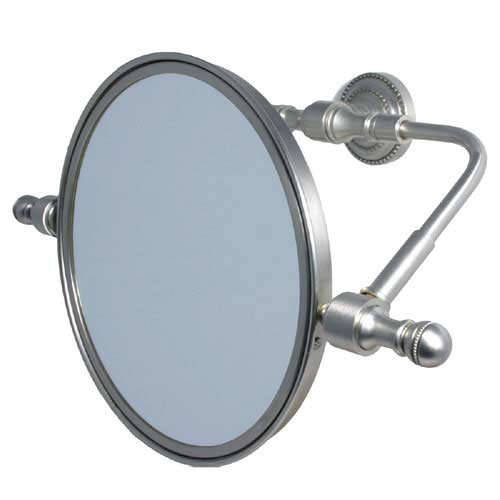 Allied Brass Retro-Dot Satin Chrome 2X Magnifying Swivel Mirror