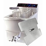 Adcraft Single Deep Fryer 6L W  Faucet by Adcraft