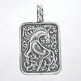Sterling Silver Rectangular Horse - Epona Pendant, #8655