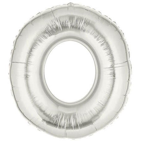 40 Inch Megaloon Silver Letter O Balloons