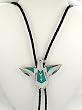 Turquoise Enamel Thunderbird Bolo Tie