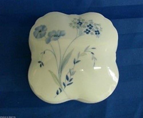 Jammet Seignolles Limoges France Porcelain Blue Flowers Jewelry / Trinket Box