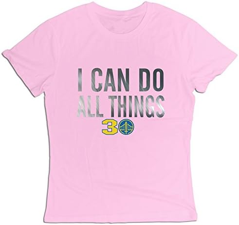 Women's Curry I Can Do All Things Warriors Basketball #30 T-Shirt S Pink