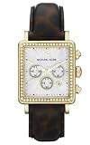 Michael Kors - Women's Gold Tone Leopard Rectangle Watch - MK5549